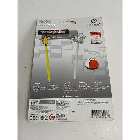 Nintendo 3DS Pokemon Stylus Pikachu & Oshawott & Pokeball Cleaning Pad BRAND NEW - Picture 2 of 5